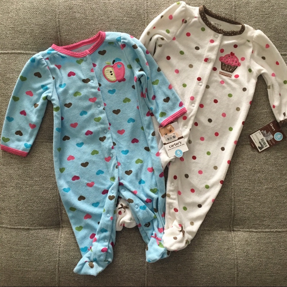 New Carter’s terry sleepers